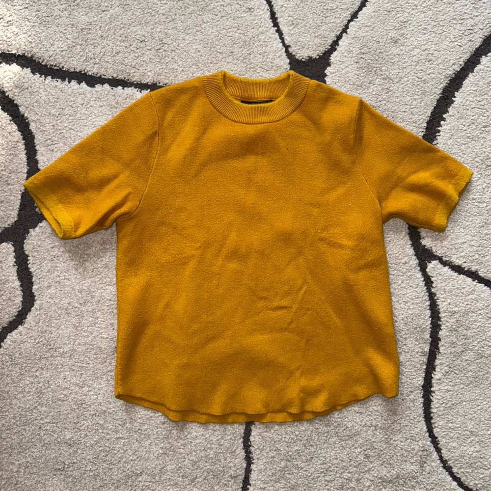 Zara Trafaluc Mustard Yellow Mock Neck - Picture 5 of 6